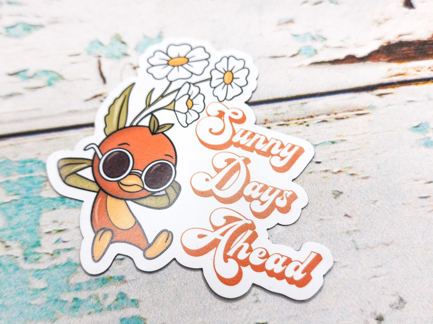 Hello Sunshine Orange Bird Thin Magnet