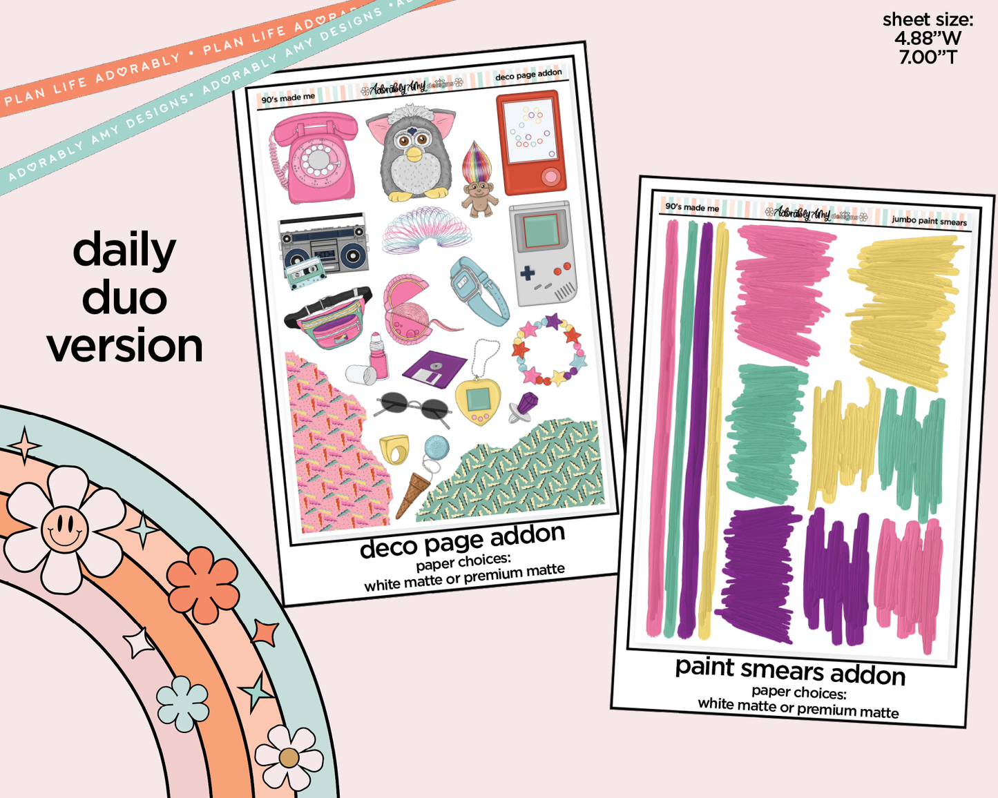 Daily Duo 90's Made Me Weekly Planner Sticker Kit for Daily Duo Planner