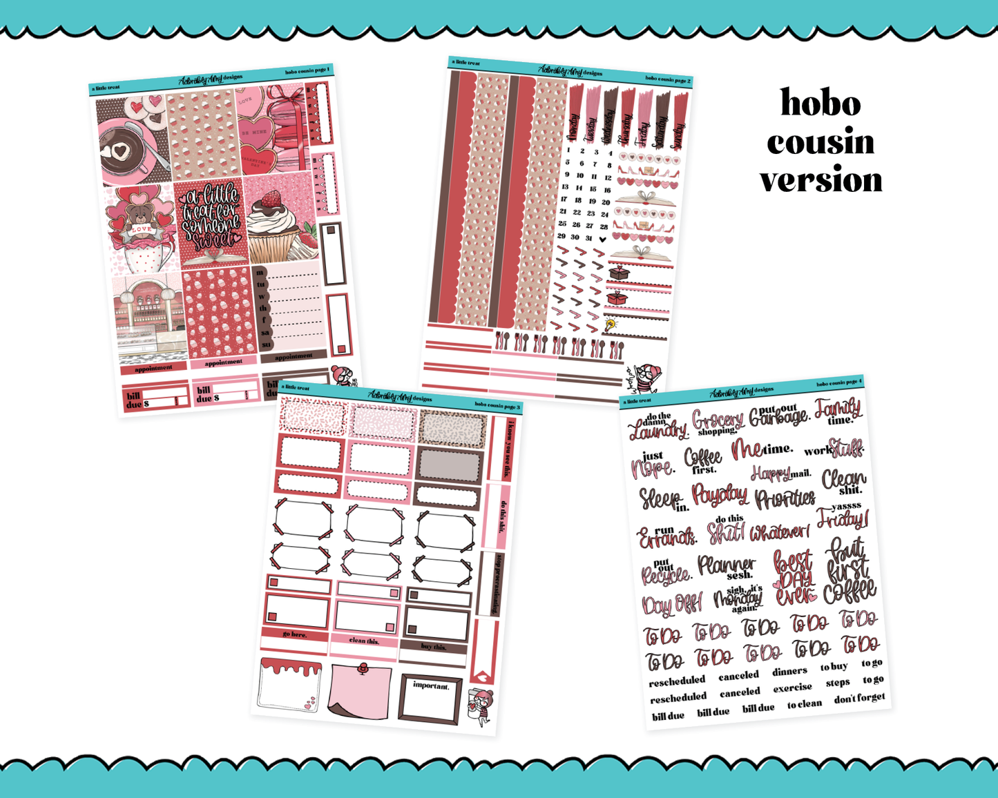 Hobonichi Cousin Weekly A Little Treat Planner Sticker Kit for Hobo Cousin or Similar Planners
