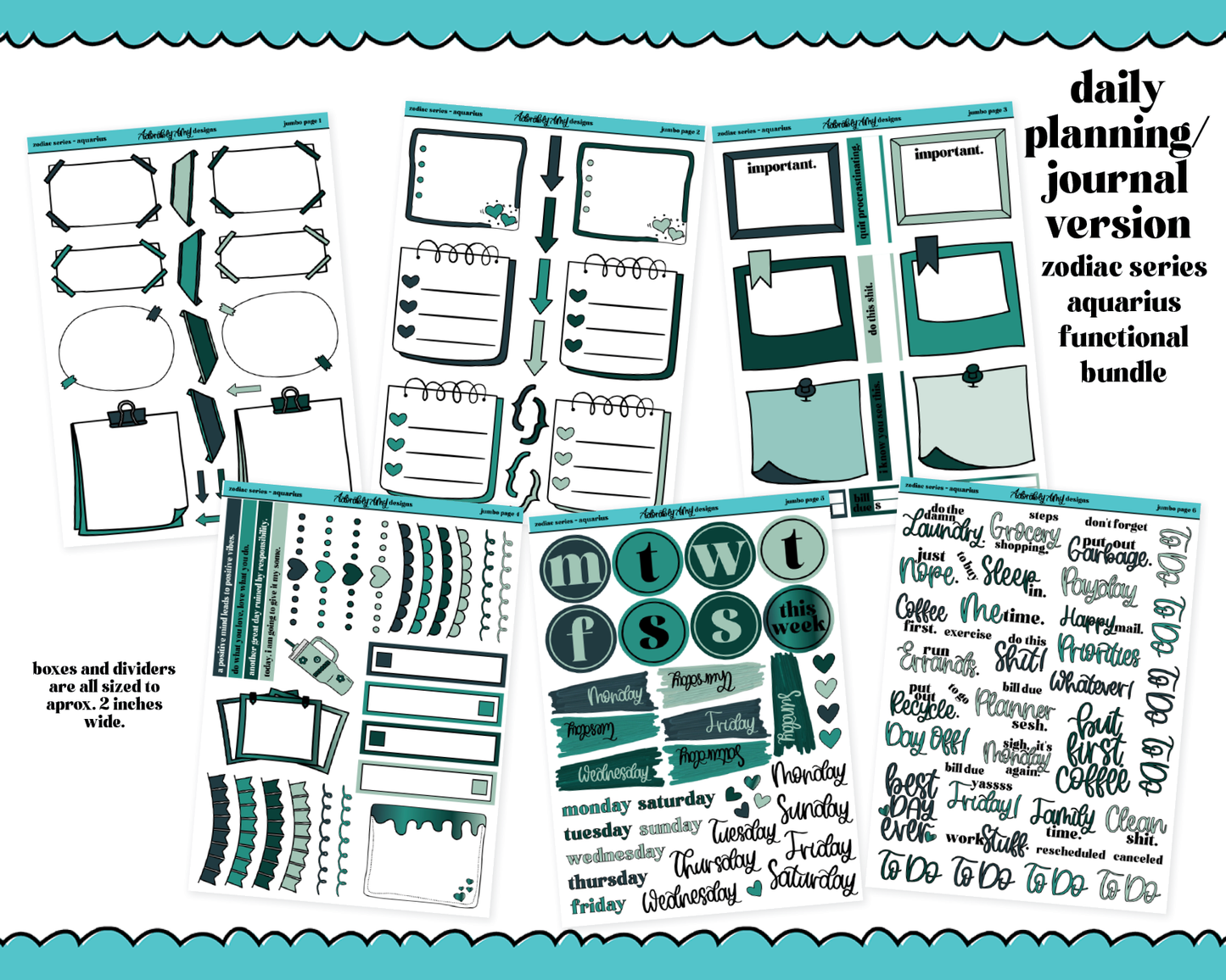 Zodiac Series - Aquarius Daily Planning Jumbo Size Limited Edition Bundle