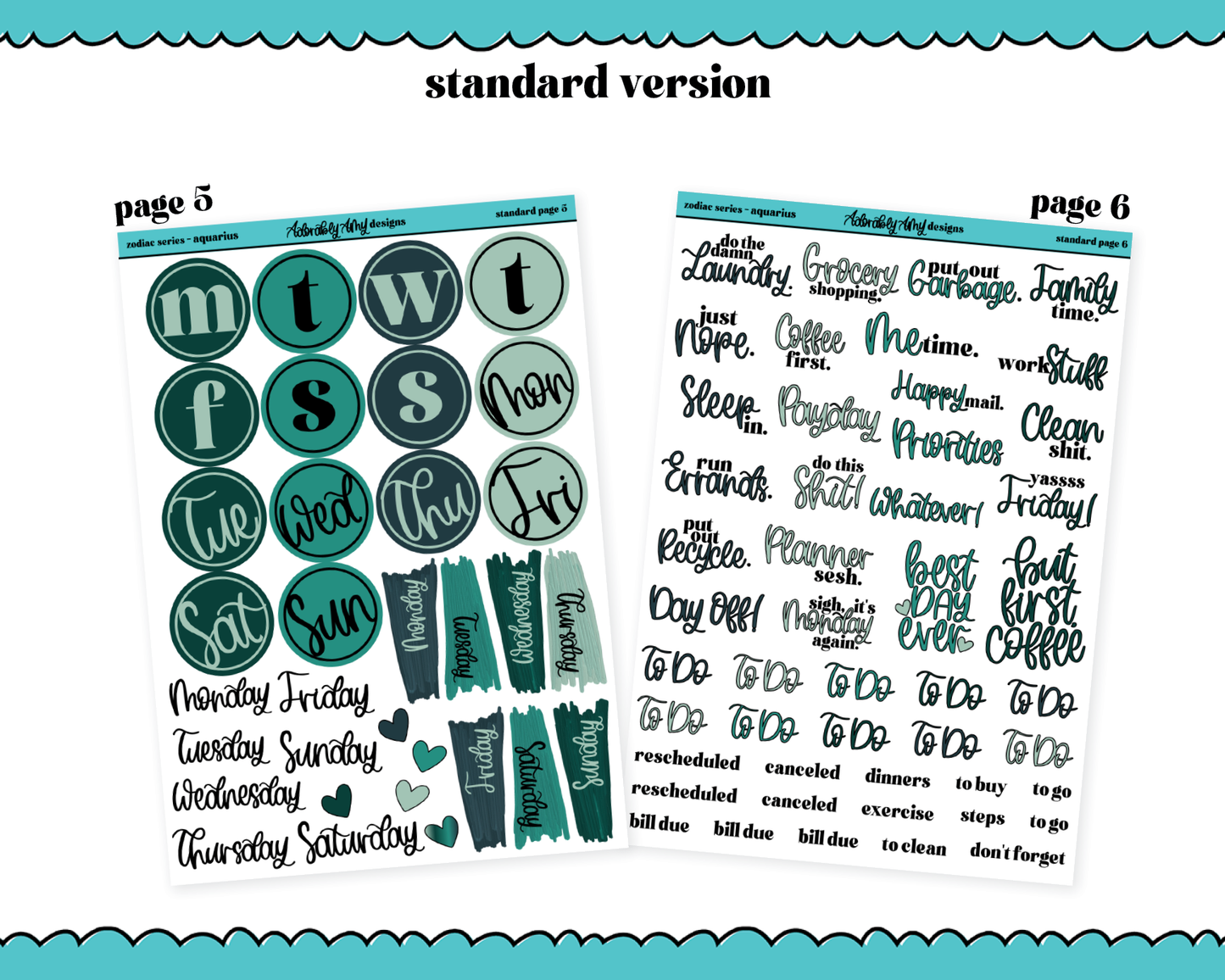Zodiac Series - Aquarius Standard Size Limited Edition Bundle