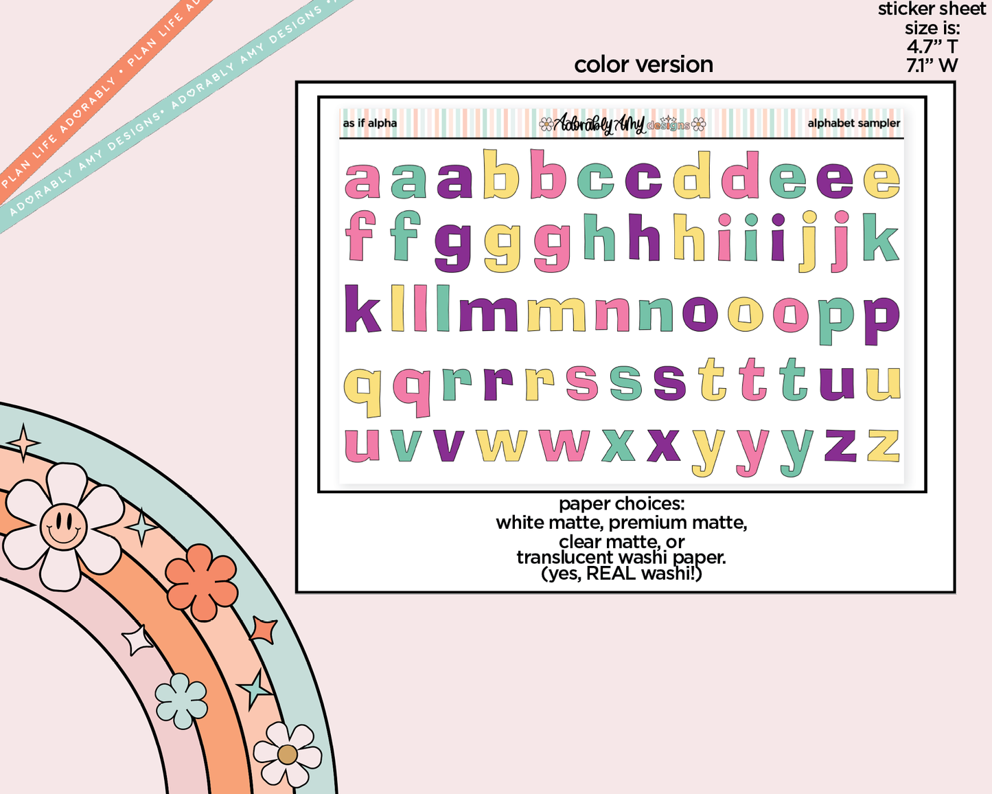 As If Alphabet Stickers Deco Typography Sampler Planner Stickers