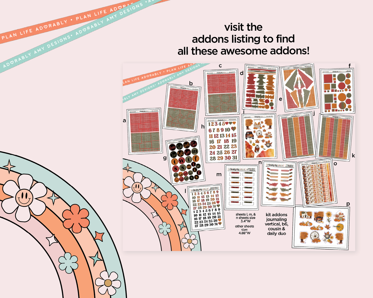 Daily Duo Autumn Mode On Weekly Planner Sticker Kit for Daily Duo Planner