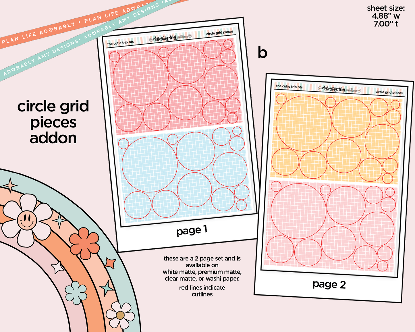 The Cutie Trio Back to School Weekly Kit Addons - All Sizes - Strips, Smears and More!