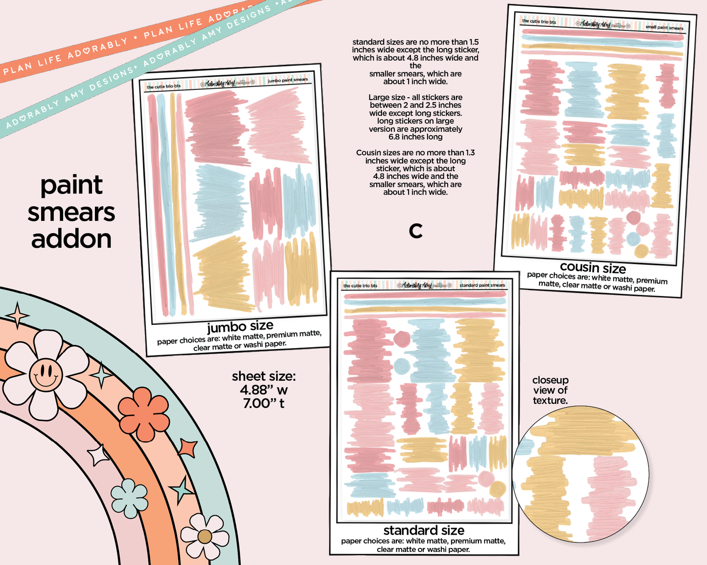 The Cutie Trio Back to School Weekly Kit Addons - All Sizes - Strips, Smears and More!