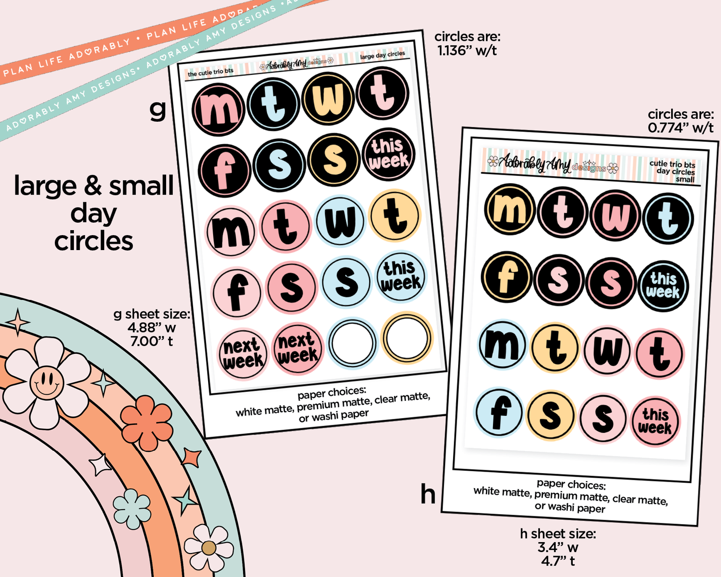 The Cutie Trio Back to School Weekly Kit Addons - All Sizes - Strips, Smears and More!