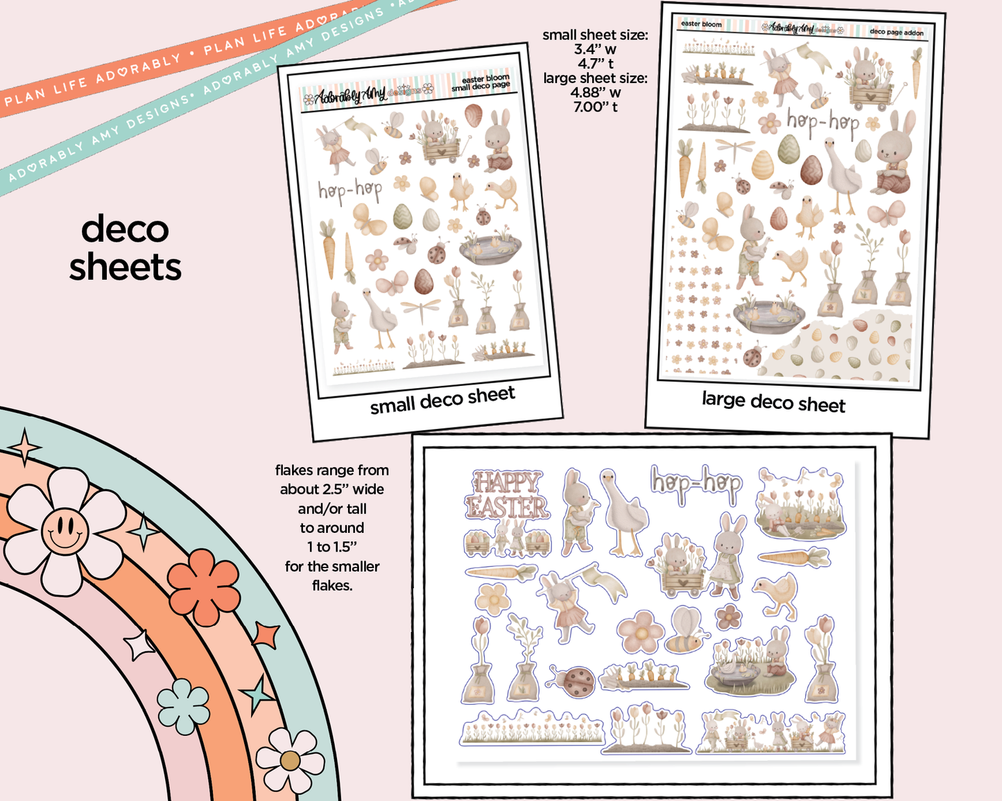 Easter Bloom Weekly Kit Deco Pages - All Sizes