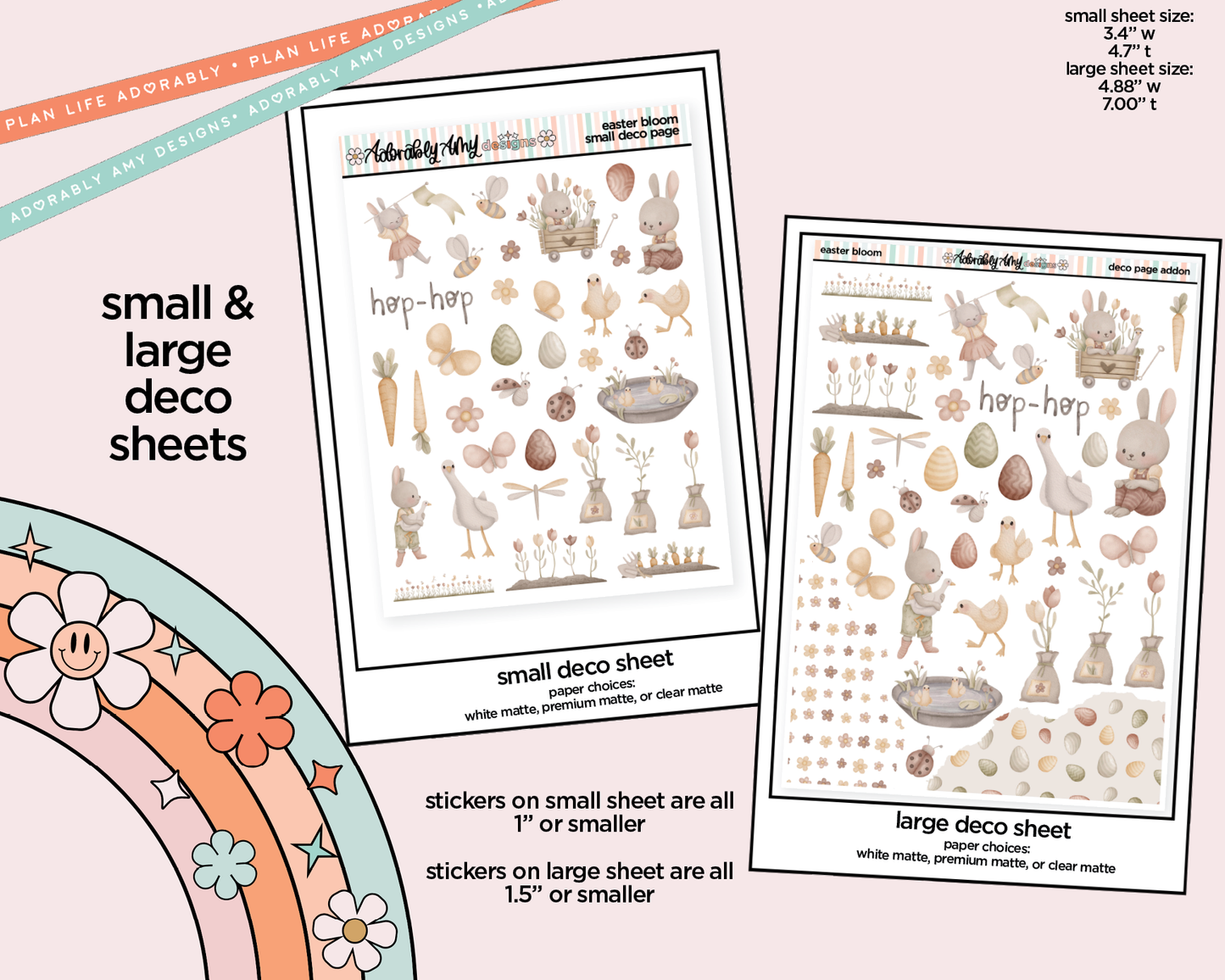 Easter Bloom Weekly Kit Deco Pages - All Sizes