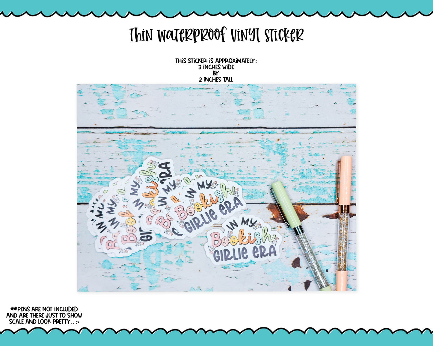Waterproof Vinyl Large Diecut Stickers - In My Bookish Girlie Era