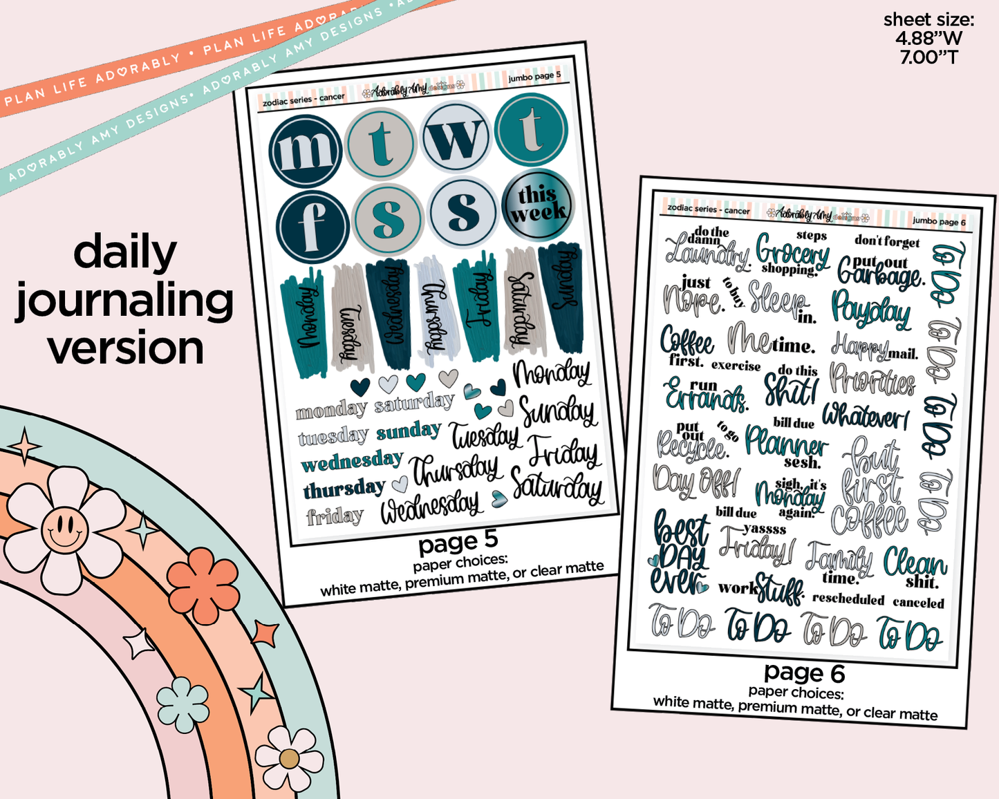 Zodiac Series - Cancer Daily Planning Jumbo Size Limited Edition Bundle