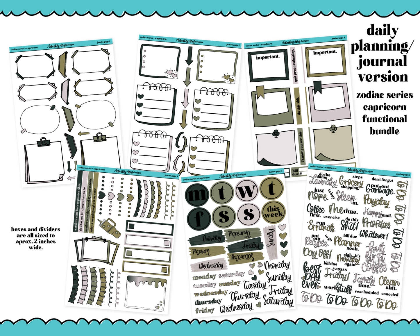 Zodiac Series - Capricorn Daily Planning Jumbo Size Limited Edition Bundle