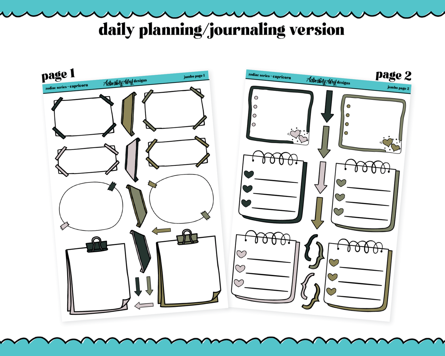 Zodiac Series - Capricorn Daily Planning Jumbo Size Limited Edition Bundle