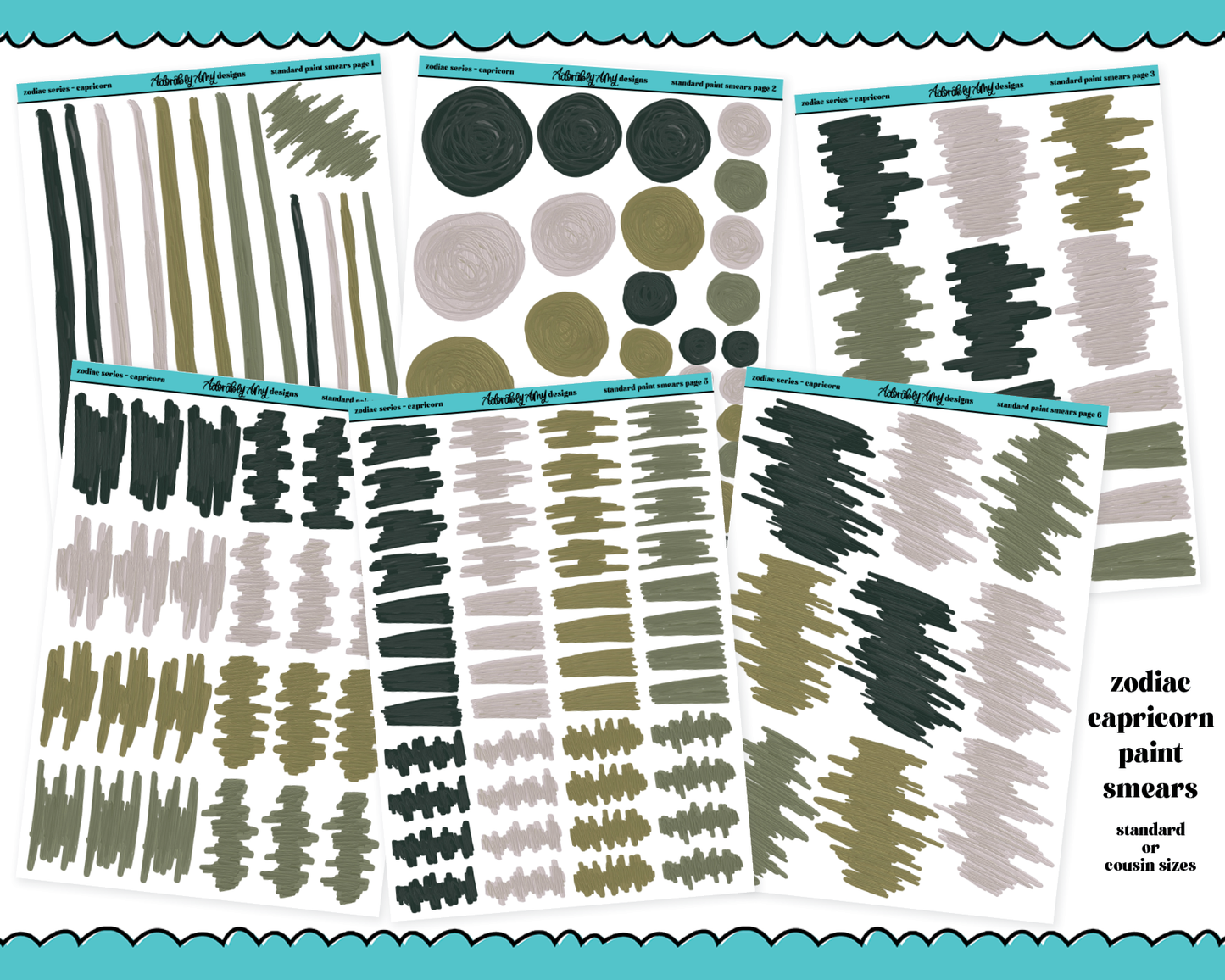 Zodiac Series - Capricorn Limited Edition Paint Smears Bundle