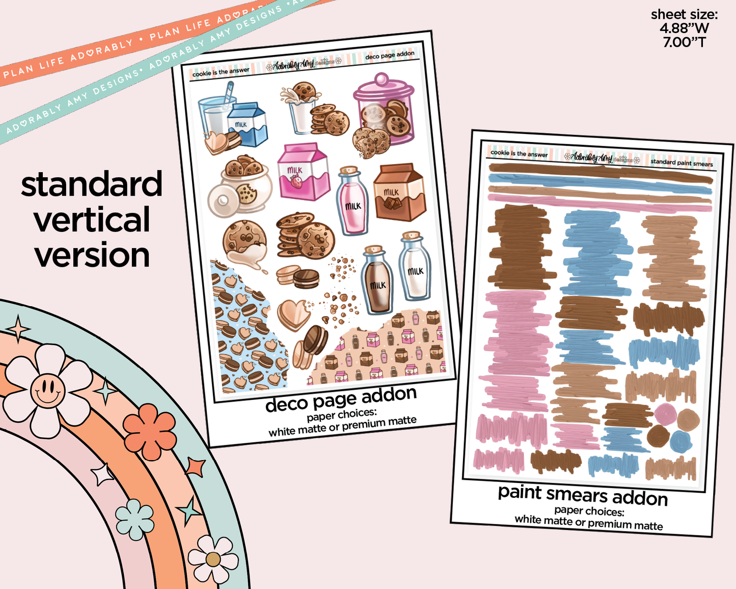 Vertical Cookie is the Answer Weekly Sticker Kit for Vertical Standard Size Planners or Insert