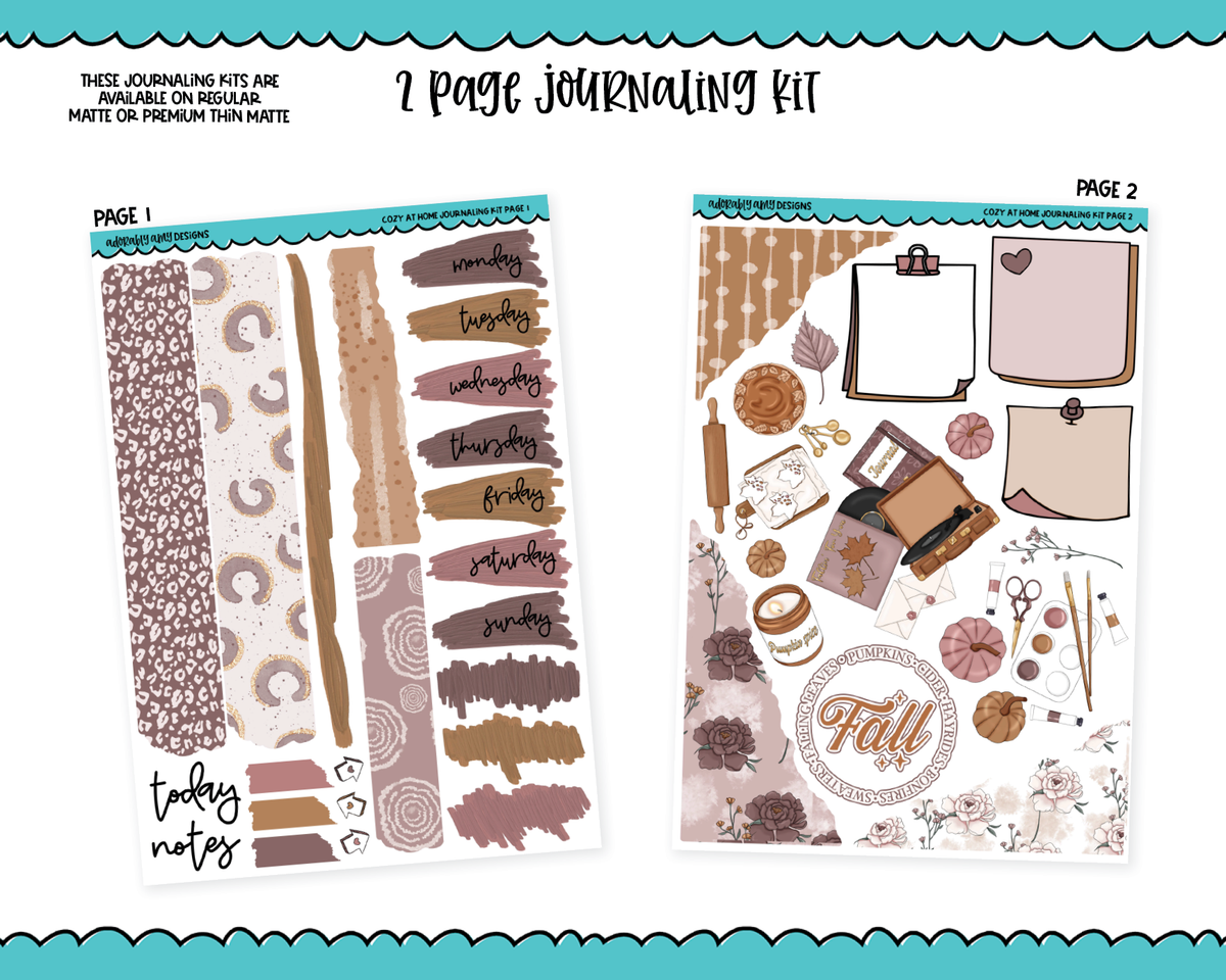 Journaling Kit Warm and Fuzzy Pastel Winter Themed Planner Sticker Kit –  Adorably Amy Designs