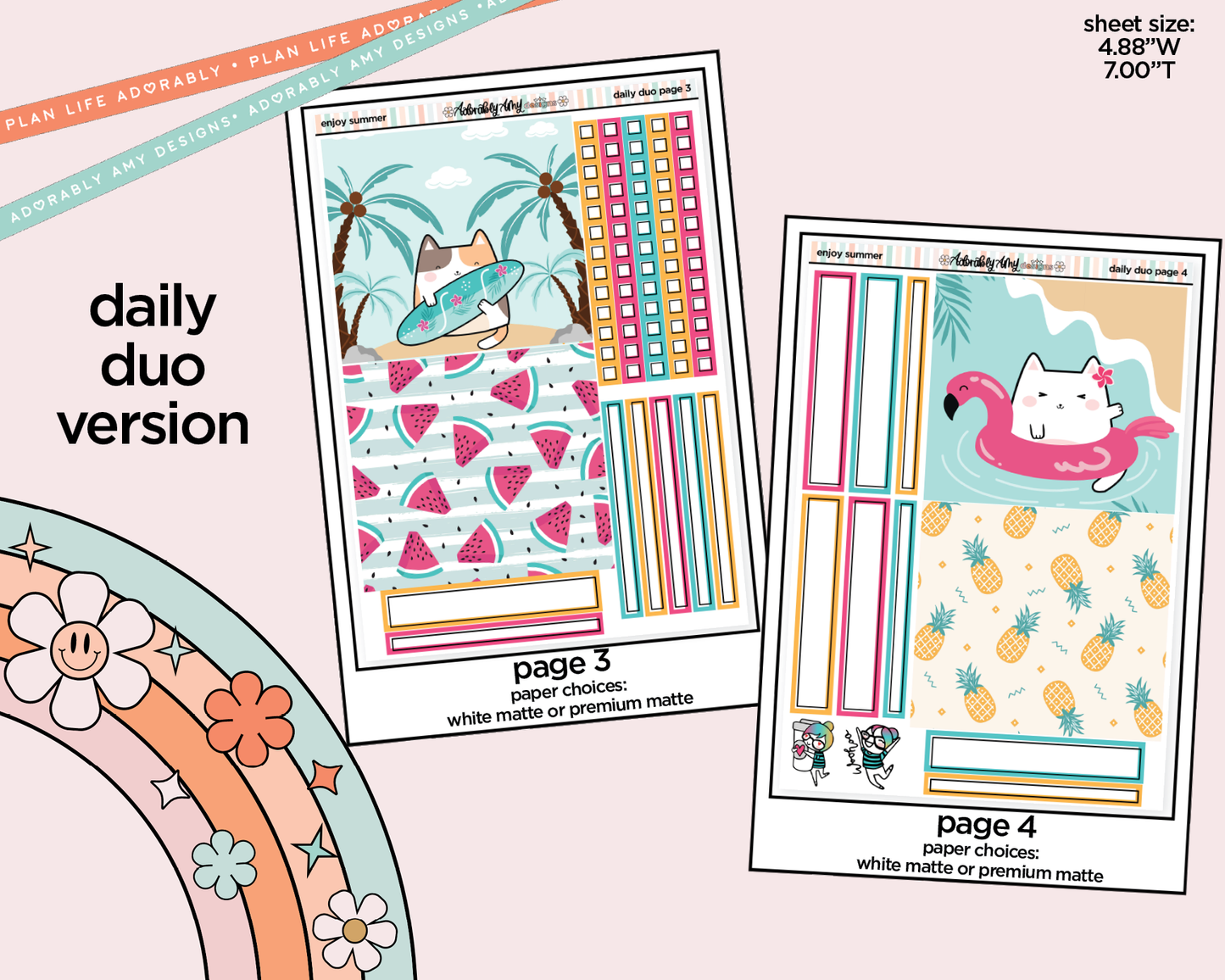 Daily Duo Enjoy Summer Weekly Planner Sticker Kit for Daily Duo Planner