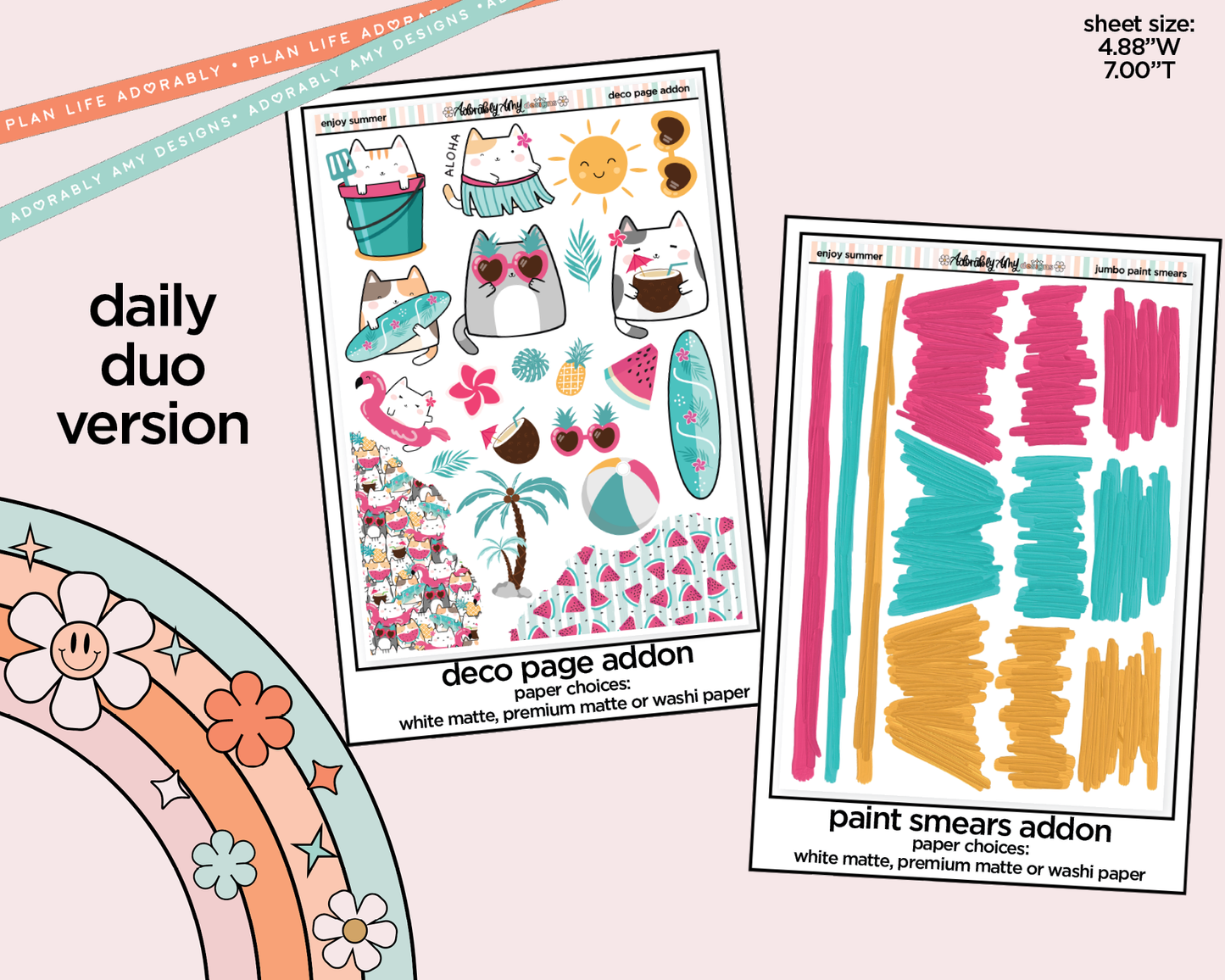 Daily Duo Enjoy Summer Weekly Planner Sticker Kit for Daily Duo Planner