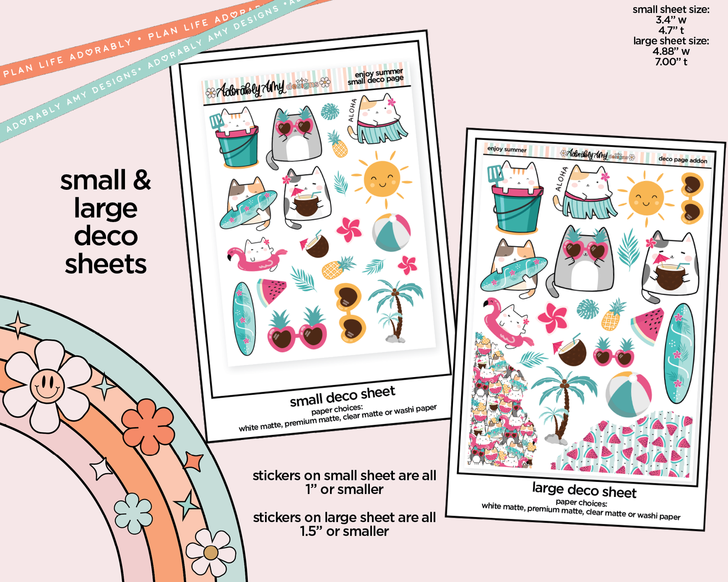 Enjoy Summer Weekly Kit Deco Pages - All Sizes