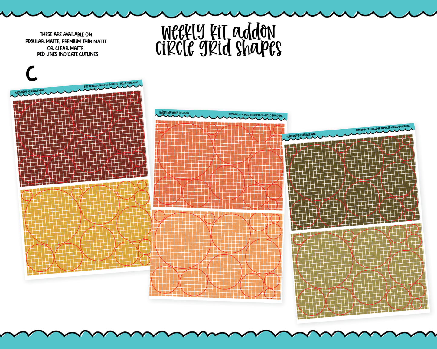 Hello Sunshine Weekly Kit Addons - All Sizes - Deco, Smears and More!