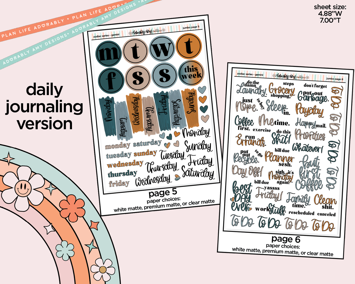 Zodiac Series - Gemini Daily Planning Jumbo Size Limited Edition Bundle
