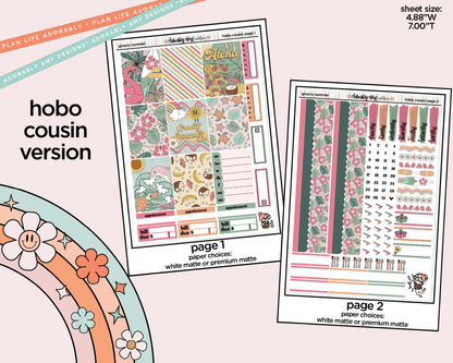 Hobonichi Cousin Weekly Groovy Summer Planner Sticker Kit for Hobo Cousin or Similar Planners