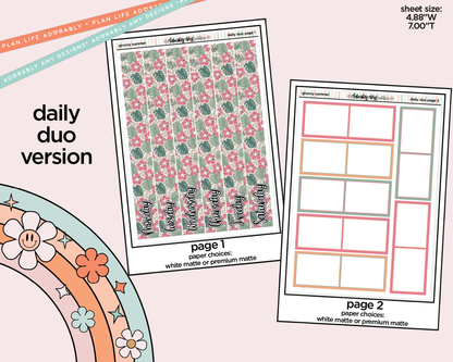 Daily Duo Groovy Summer Weekly Planner Sticker Kit for Daily Duo Planner