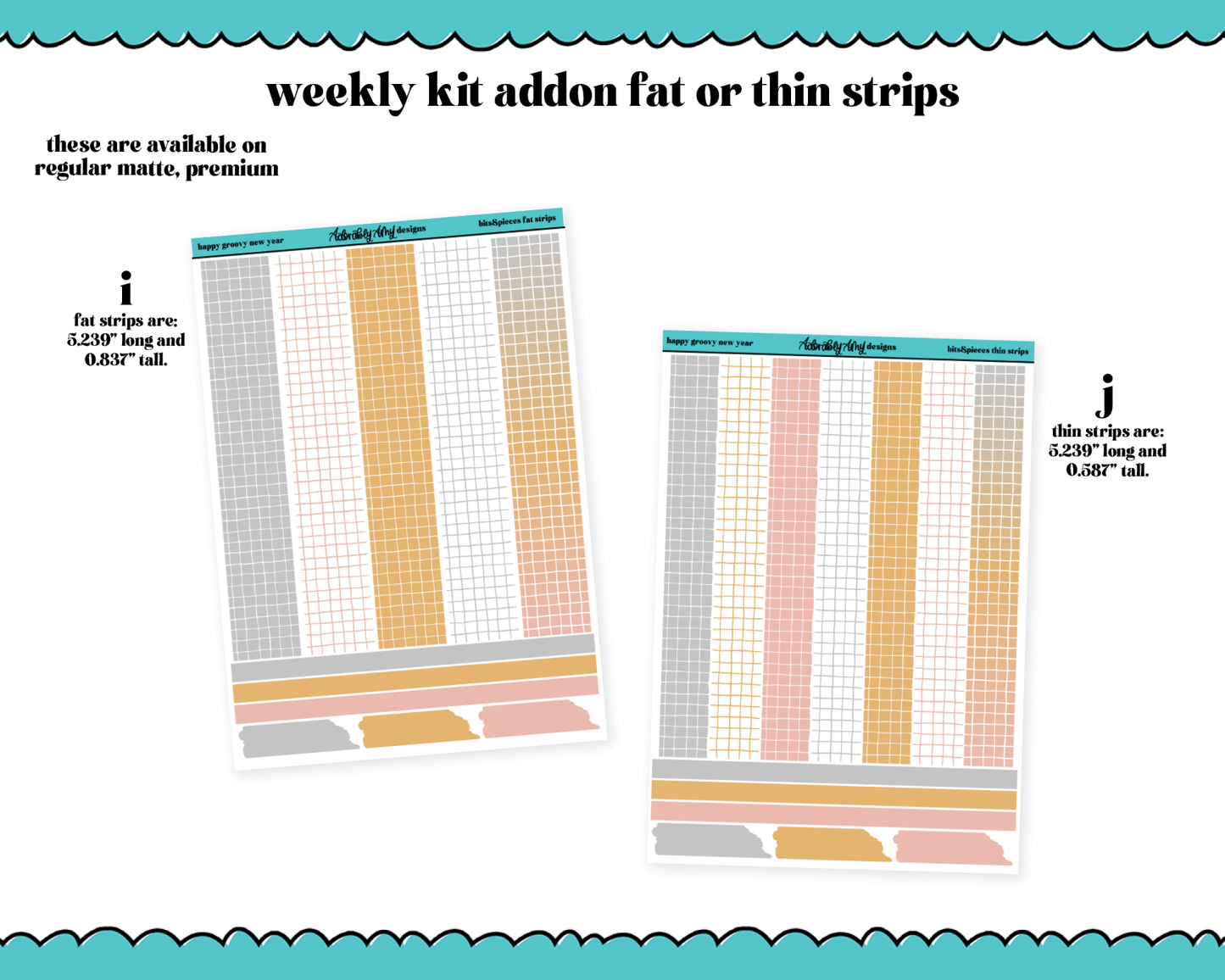 Happy Groovy New Year Weekly Kit Addons - All Sizes - Deco, Smears and More!