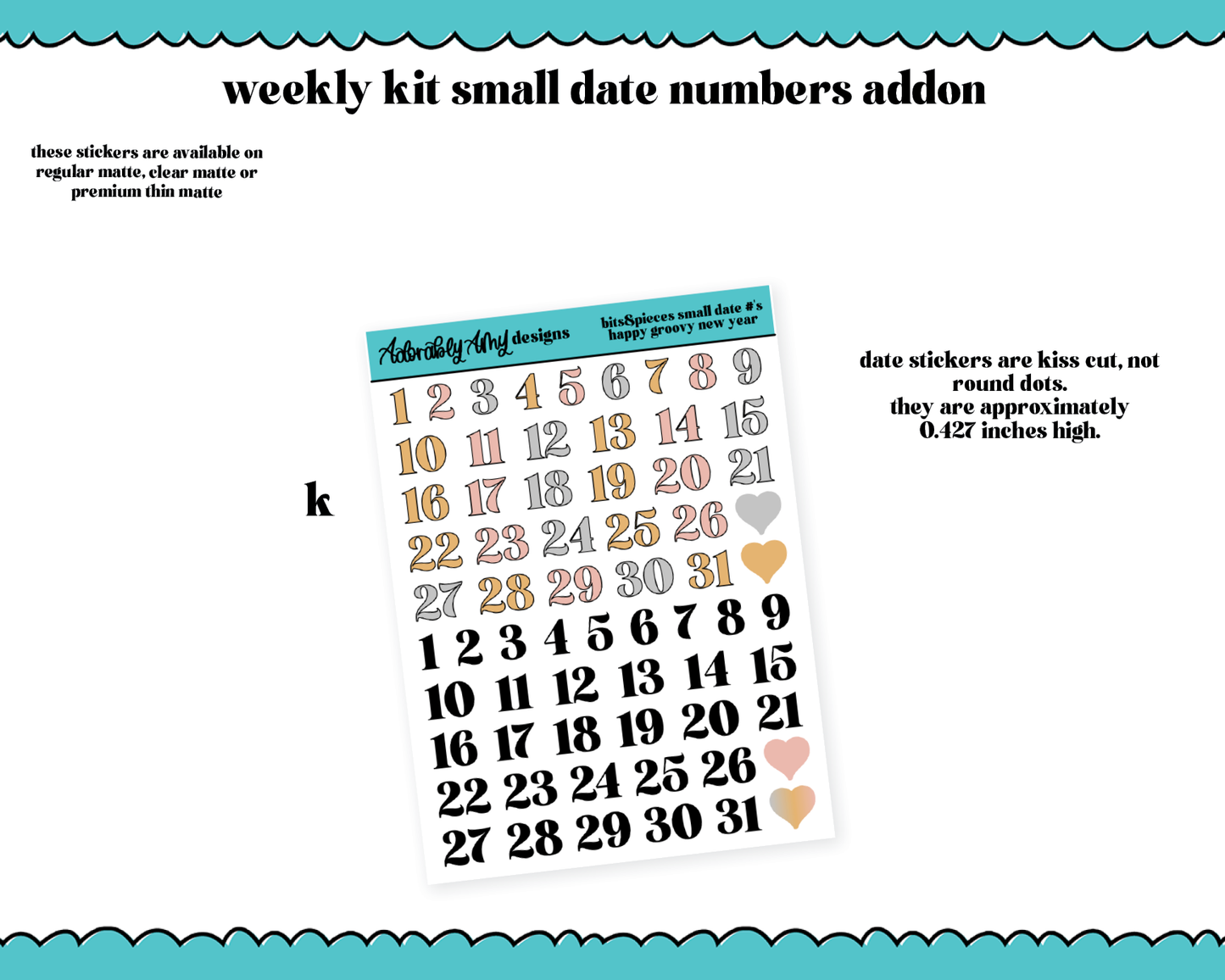 Happy Groovy New Year Weekly Kit Addons - All Sizes - Deco, Smears and More!