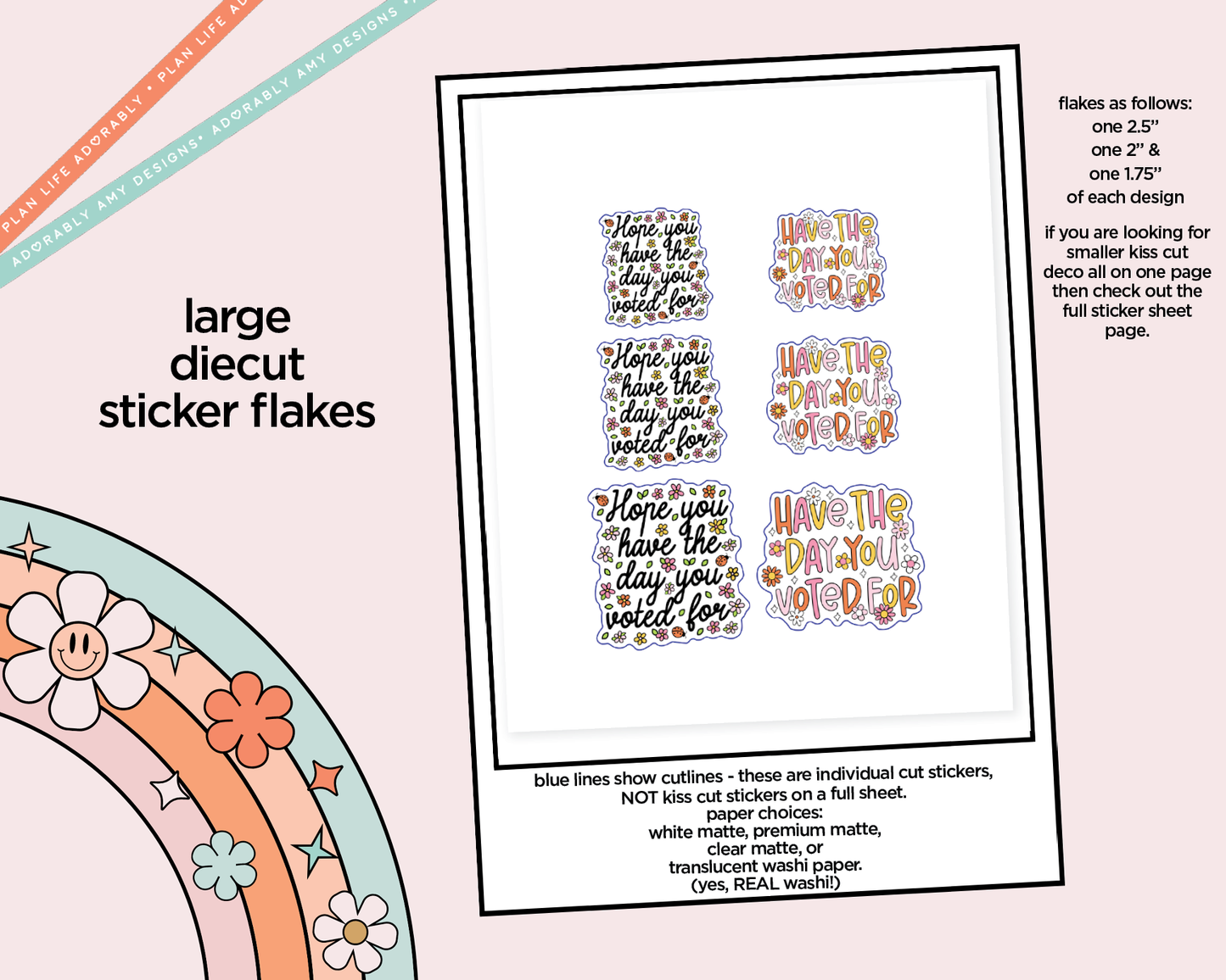 Have the Day You Voted For Typography Sampler Planner Stickers