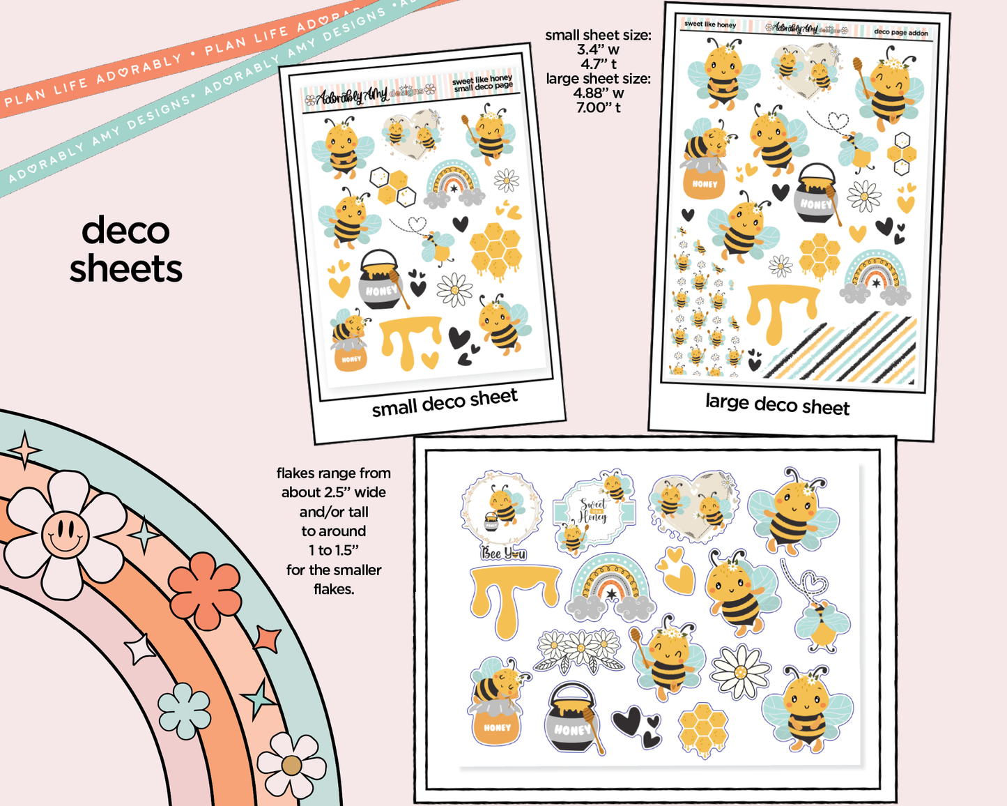 Sweet Like Honey Weekly Kit Deco Pages - All Sizes