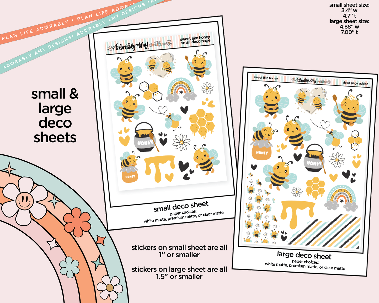 Sweet Like Honey Weekly Kit Deco Pages - All Sizes