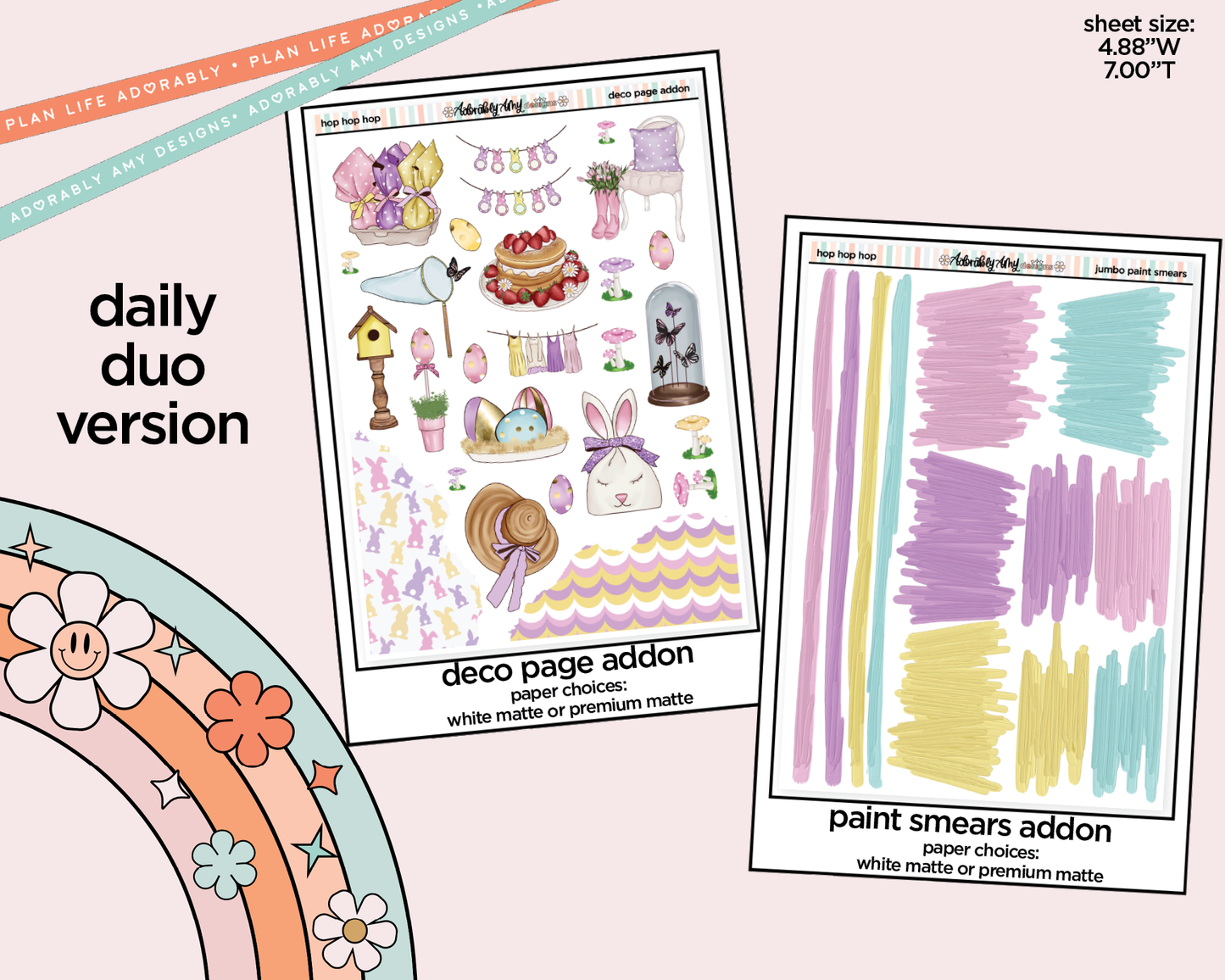 Daily Duo Hop Hop Hop Weekly Planner Sticker Kit for Daily Duo Planner
