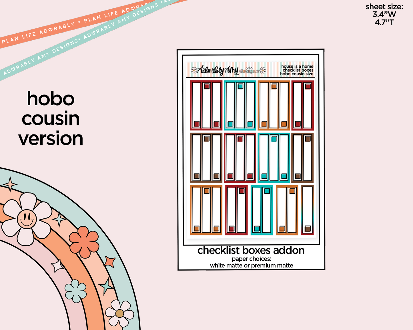 Hobonichi Cousin Weekly A House Isn't a Home Without a Cat Planner Sticker Kit for Hobo Cousin or Similar Planners