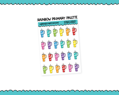 Rainbow Hydrate Tumblers Stickers for any Planner or Insert
