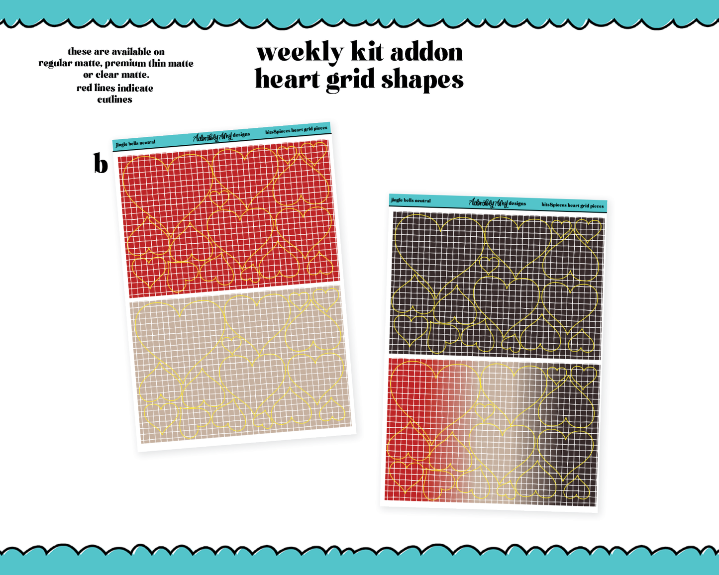 Jingle Bells Neutral Christmas Themed Weekly Kit Addons - All Sizes - Deco, Smears and More!