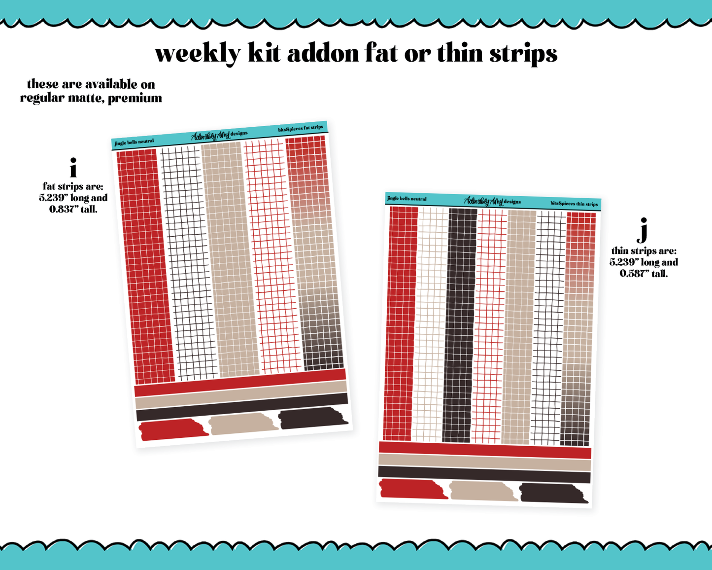 Jingle Bells Neutral Christmas Themed Weekly Kit Addons - All Sizes - Deco, Smears and More!