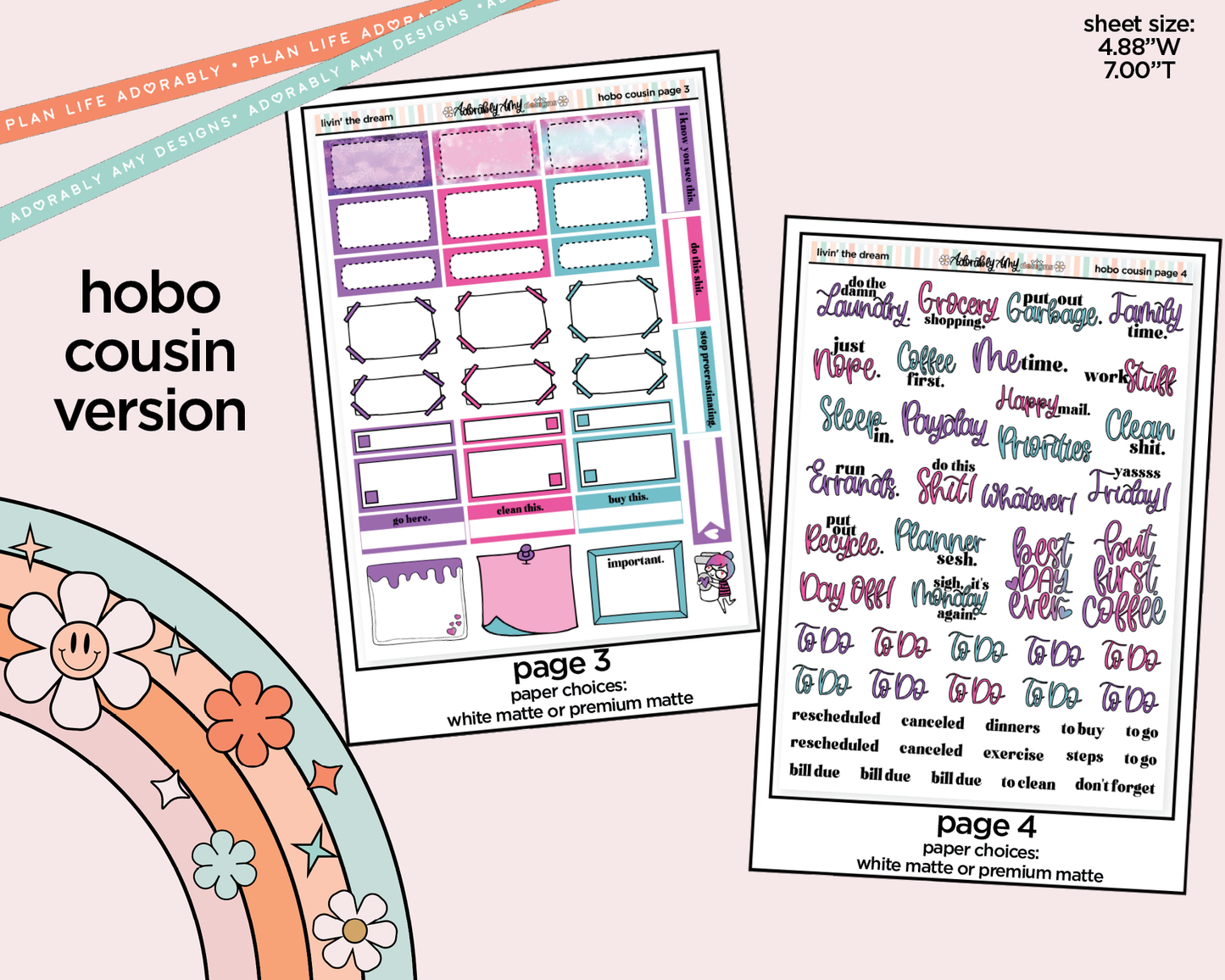 Hobonichi Cousin Weekly Livin' the Dream Halloween Planner Sticker Kit for Hobo Cousin or Similar Planners (Copy)