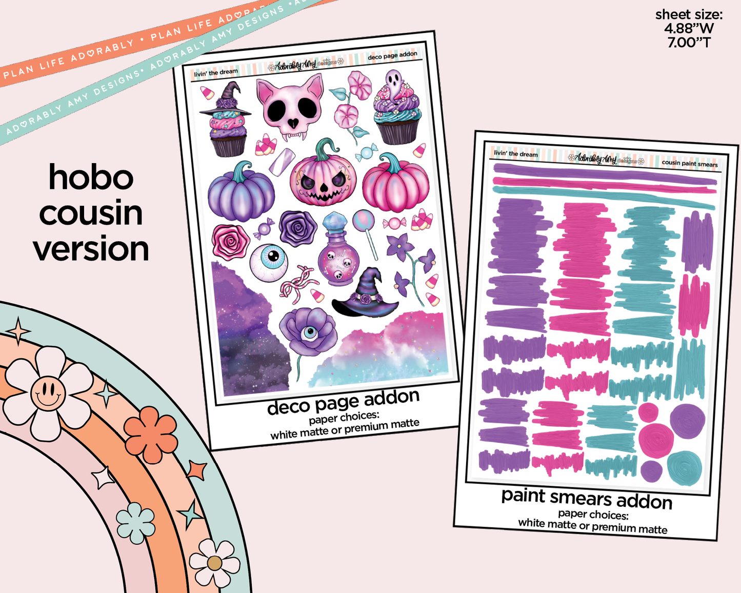 Hobonichi Cousin Weekly Livin' the Dream Halloween Planner Sticker Kit for Hobo Cousin or Similar Planners (Copy)