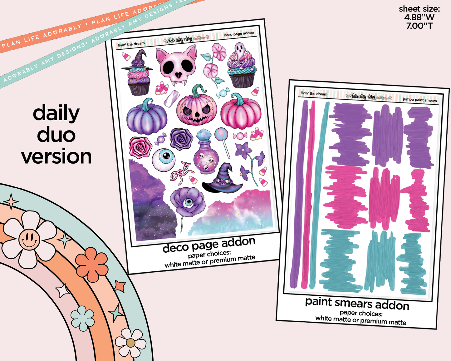 Daily Duo Livin' the Dream Halloween Weekly Planner Sticker Kit for Daily Duo Planner