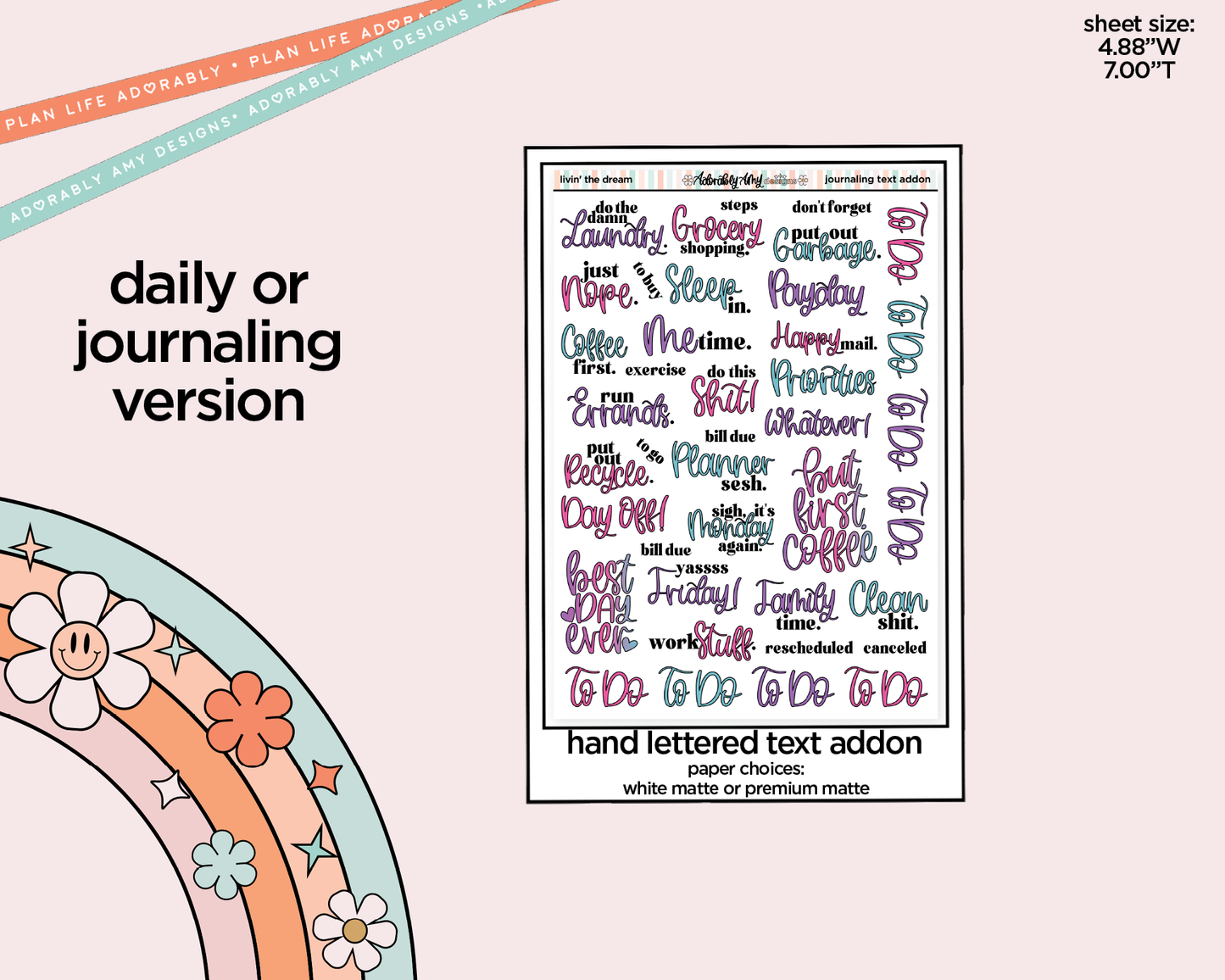 Journaling and Daily Planning Livin' the Dream Halloween Planner Sticker Kit