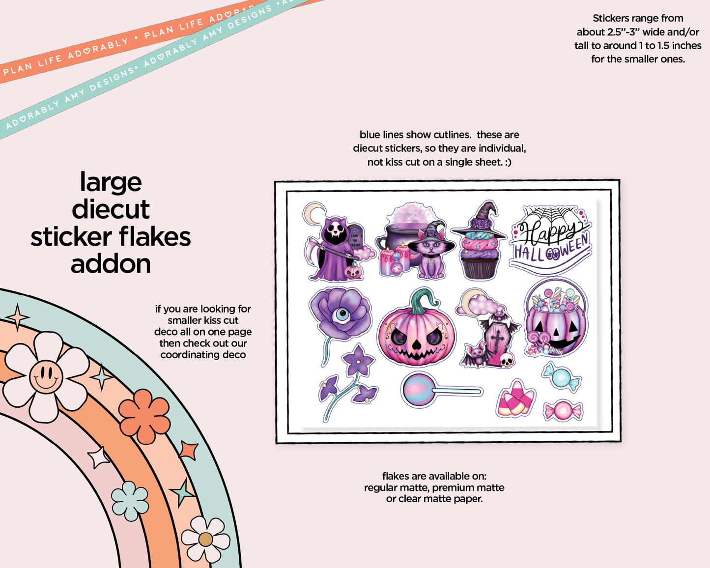 Journaling and Daily Planning Livin' the Dream Halloween Planner Sticker Kit