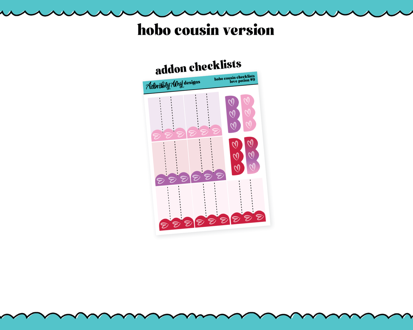 Hobonichi Cousin Weekly Love Potion #9 Planner Sticker Kit for Hobo Cousin or Similar Planners