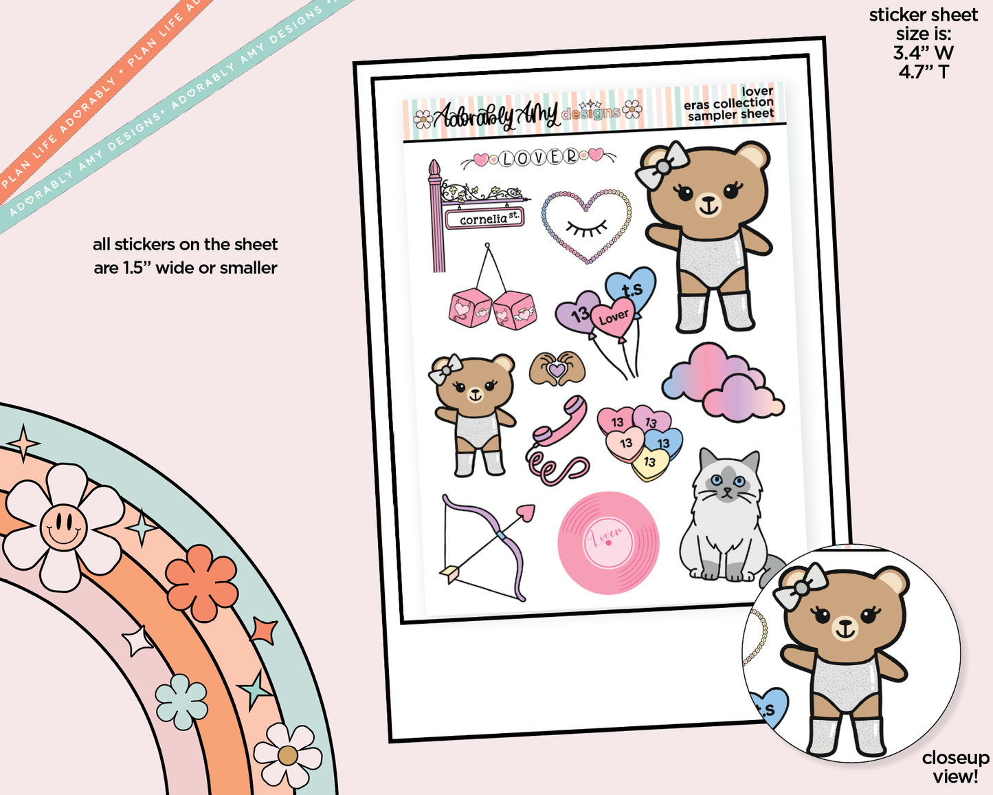 Lover Era Decoration Character Planner Stickers