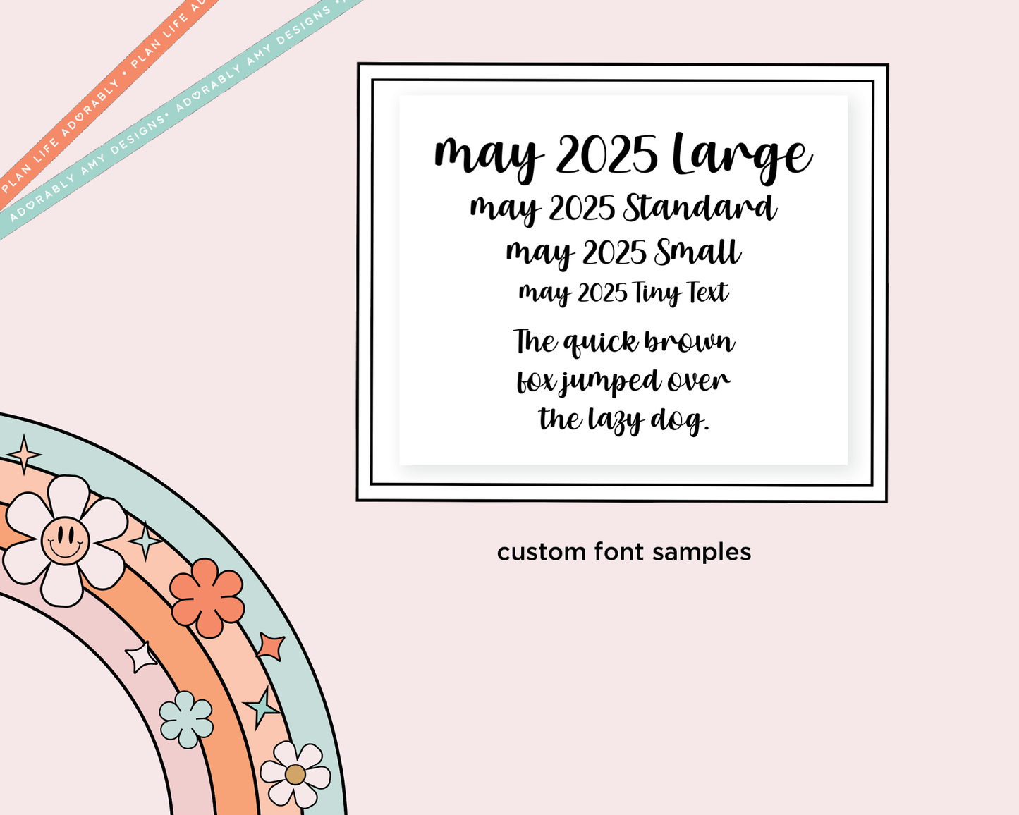 May LE Custom Typography Sticker Reminder Planner Stickers for any Planner or Insert