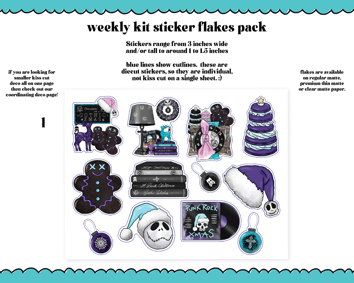 Merry Gothmas Christmas Themed Weekly Kit Addons - All Sizes - Deco, Smears and More!
