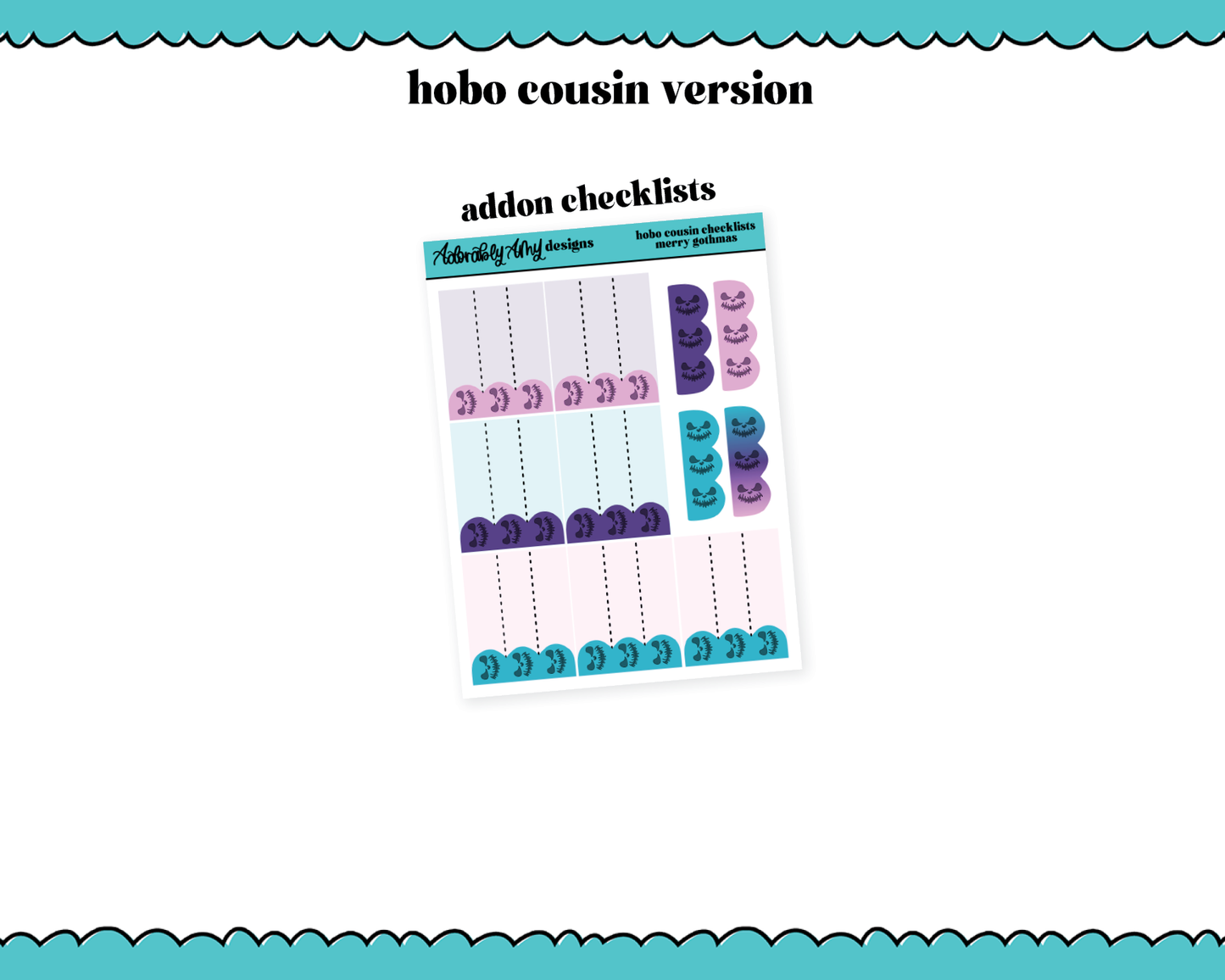 Hobonichi Cousin Weekly Merry Gothmas Christmas Themed Planner Sticker Kit for Hobo Cousin or Similar Planners