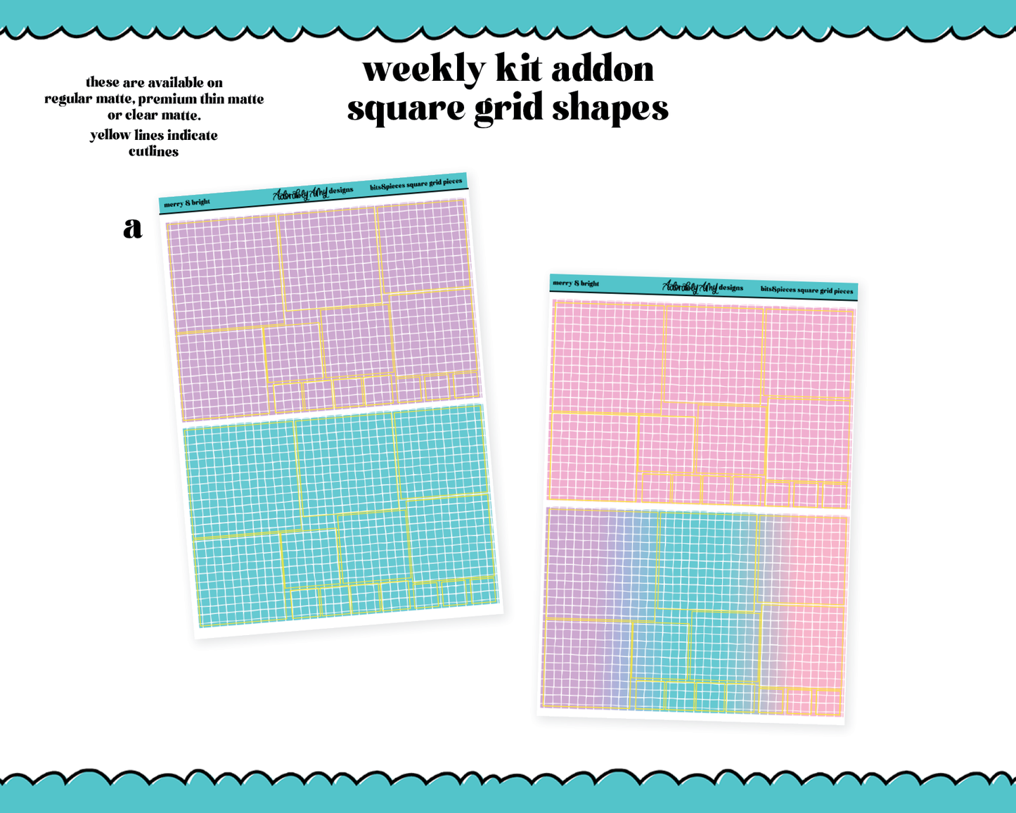 Merry & Bright Christmas Themed Weekly Kit Addons - All Sizes - Deco, Smears and More!