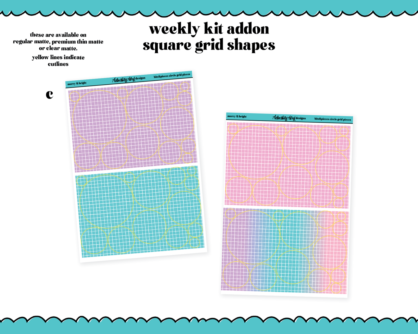 Merry & Bright Christmas Themed Weekly Kit Addons - All Sizes - Deco, Smears and More!