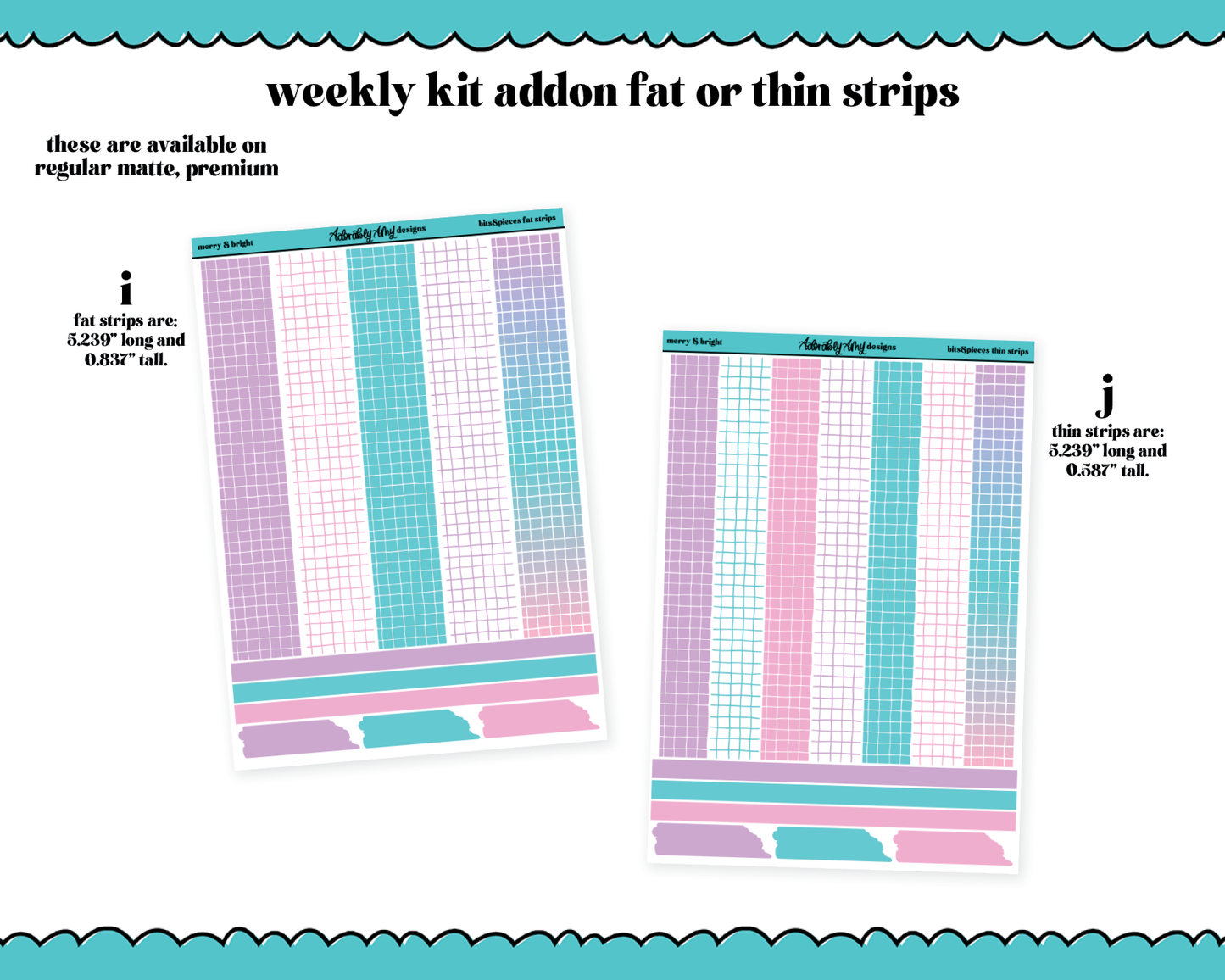 Merry & Bright Christmas Themed Weekly Kit Addons - All Sizes - Deco, Smears and More!