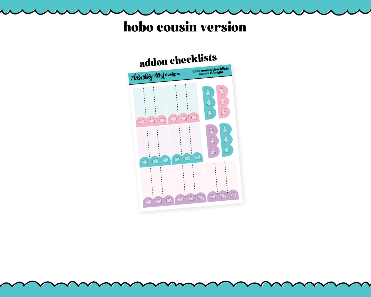 Hobonichi Cousin Weekly Merry & Bright Christmas Themed Planner Sticker Kit for Hobo Cousin or Similar Planners